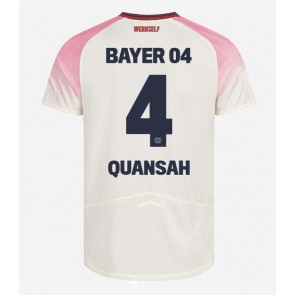 Billiga Bayer Leverkusen Jarell Quansah #4 Bortatröja 2025-26 Kortärmad